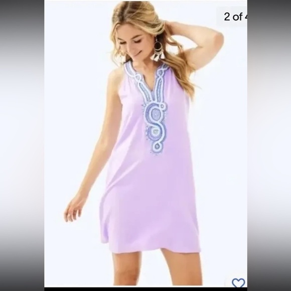 Lilly Pulitzer Valli Soft Shift Dress Light Lilac Verbena Size Small - Picture 1 of 13